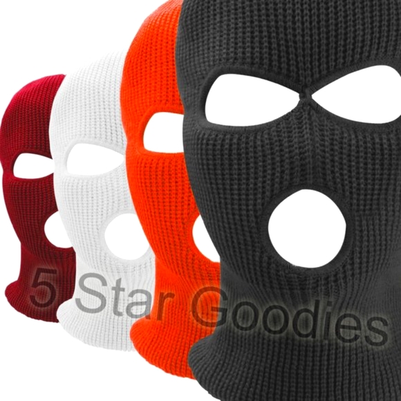KNITTED 3 HOLE SKI MASK - Winter Hat - Picture 1 of 16